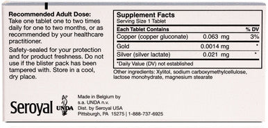 UNDA GAMMADYN Cu-Au-Ag | Oligo-Element Supplement for Copper, Gold, and Silver* | 30 Tablets