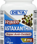 Deva Vegan Vitamins Astaxantin, 4 Mg (Pack of 2), Dark Red