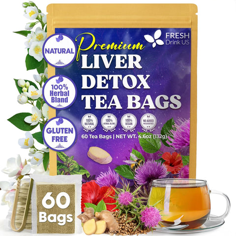FreshDrinkUS, Premium 120 Mulberry Leaf Tea Bags, 100% Natural & Pure from Mulberry Leaves. Loose Leaf Herbal Tea. Made with Natural Material Tea Bags. No Sugar, No Caffeine, No Gluten, Vegan.