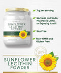 Carlyle Sunflower Lecithin Powder | 2 Pounds | Unflavored | Naturally Occurring Phosphatidylcholine | Vegetarian Soy Non-GMO Gluten