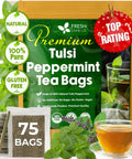FreshDrinkUS, Premium 75 Mulberry Leaf Tea Bags, 100% Natural & Pure from Mulberry Leaves. Loose Leaf Herbal Tea. Made with Natural Material Tea Bags. No Sugar, No Caffeine, No Gluten, Vegan.