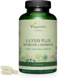 L-Lysine 1000mg VegaveroÃƒâ€šÃ‚Â® | NO Additives | Synergistic Formula with Green Tea and Lemon Balm Extracts | 180 Vegan Capsules
