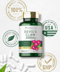 Carlyle Devils Claw | 200 Capsules | Concentrated Root Extract | Non-GMO, Gluten Free Supplement