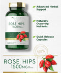 Rose Hips | 1500Mg | 240 Quick Release Capsules | Non-Gmo And Gluten Free Herbal Supplement | By Carlyle