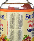 Sunkist Vitamin C, Gummy, Mixed Fruit Flavour, 125 mg, 60 Count