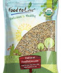 Food to Live Organic Omega-3 Seeds Mix with Flax, Chia and Sesame, 1.5 Pounds Non-GMO Whole Seeds, Raw, Kosher, Vegan. Rich in Omega 3 Fatty Acids and Dietary Fiber. Great for Salads and Oatmeal