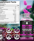 Hair Skin And Nails 10000Mcg Biotin Gummies & Collagen Gummies - Biotin Vitamins Gummies For Hair Growth Pumpkin Seed Oil, Saw Palmetto Extract & Vitamins A B6 C D E - Biotin And Collagen Supplements
