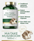 Carlyle Maitake Mushroom Capsules | 1600mg | 400 Count | Non-GMO & Gluten Extract | Mushroom Supplement