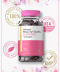 Carlyle Multivitamin For Women | 180 Gummies | Mixed Berry Flavor | With Collagen | Non-Gmo, Gluten Free Supplement