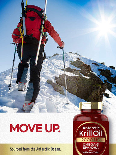 Carlyle Antarctic Krill Oil 2000 mg 120 Softgels Omega-3 EPA DHA with Astaxanthin Supplement Sourced from Red Krill Maximum Strength