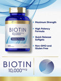 Carlyle Biotin 10000Mcg | 300 Softgels | Max Strength | Non-Gmo, Gluten Free Supplement