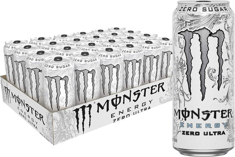Monster Energy Zero Ultra, Sugar Free Energy Drink, 16 Ounce | Pack of 12