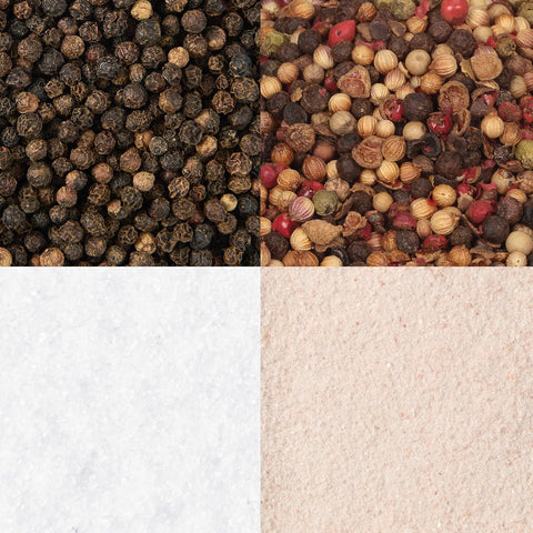 McCormick Grinder Essentials Variety Pack, Non GMO, Varieties Include Black Peppercorn, Himalayan Pink Salt, Peppercorn Medley & Sea Salt, 6.47 oz