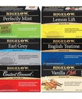 Bigelow Tea Black Tea 6 Flavor Variety Pack Caffeinated Tea with Mint Lemon Constant Comment English Teatime Earl Grey and Vanilla Chai 20 Count Box (Pack of 6) 120 Total Tea Bags
