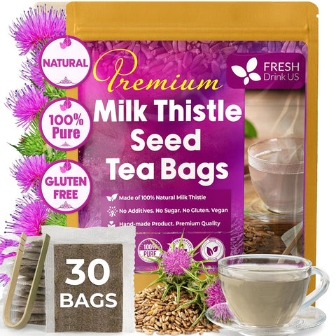 FreshDrinkUS, Premium 120 Mulberry Leaf Tea Bags, 100% Natural & Pure from Mulberry Leaves. Loose Leaf Herbal Tea. Made with Natural Material Tea Bags. No Sugar, No Caffeine, No Gluten, Vegan.