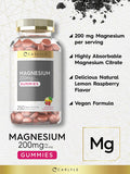 Magnesium Gummies | 200mg | 250 Count | Vegan, Non-GMO, and Gluten Free Formula | Natural Lemon Raspberry Flavor | by Carlyle