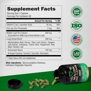 NUTRAHARMONY Gaba With L-Theanine Capsules & Mullein Leaf Extract Capsules