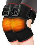 Klugpop Knee Massager With Heat For Pain Relief V5.0[2026 Upgraded] - Electric Cordless Heated Knee Brace With 6 Heat Levels And 3 Vibration Massage Mode For Men Women (Black ) 2Pack