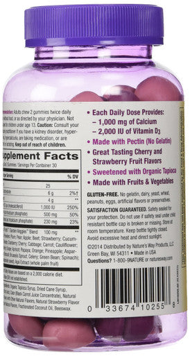 Natures Way, Calcium Alive Plus D 100 Mg, 60 Chewa