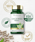 Carlyle Chickweed Capsules | 1000mg | 120 Count | Non-GMO Gluten Extract | Herbal Supplement