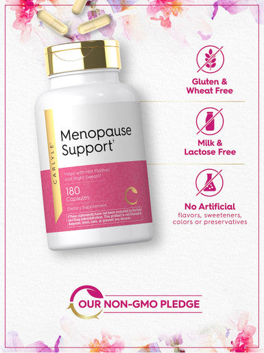 Menopause Supplement For Women | 180 Capsules | Helps With Hot Flashes And Night Sweats | Non-Gmo, Gluten Free Menopause Support