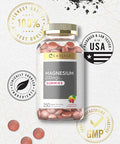 Magnesium Gummies | 200mg | 250 Count | Vegan, Non-GMO, and Gluten Free Formula | Natural Lemon Raspberry Flavor | by Carlyle