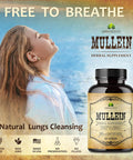 Herbalicious Mullein Leaf Capsules - Verbascum Thapsus Supplement - Herbal Extract Promoting Lung Respiratory & Digestive Wellness - Lung Cleanse & Detox Support Pills - Vegan Non-GMO 100 Tablets