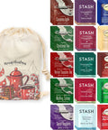 Gardenika Holiday Tea Bag Sampler Set - 45 count 15 flavors - Christmas Seasonal Variety Collection