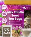 FreshDrinkUS, Premium 75 Mulberry Leaf Tea Bags, 100% Natural & Pure from Mulberry Leaves. Loose Leaf Herbal Tea. Made with Natural Material Tea Bags. No Sugar, No Caffeine, No Gluten, Vegan.