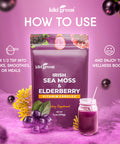 Kiki Green Sea Moss Powder With Elderberry 6 Oz
