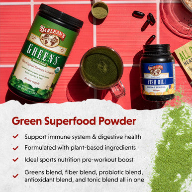 Barlean's Greens Formula Powder 9.3 Oz 264 G