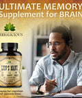 Herbalicious Lion s Mane Mushroom Supplement Premium Mushroom Powder Capsules for Memory and Nerve Support Non-Gluten and Non-GMO Focus Supplement 500mg Lion s Mane 100 Capsules