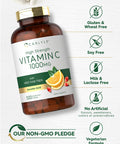 Carlyle Vitamin C 1000Mg | 500 Vegetarian Caplets | Ascorbic Acid With Wild Rose Hips | High Strength Formula | Non-Gmo And Glute