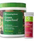 Amazing Grass Superfood Bundle - Original Superfood Greens Powder & Electrolyte Drink Tablets, Watermelon Lime, 30 Servings