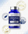 Carlyle L Methylfolate 15mg | 60 Capsules | Max Potency | Optimized and Activated | Non-GMO Gluten | Methyl Folate 5-MTHF | by Opti-Folate