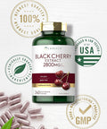 Carlyle Black Cherry Extract Concentrate 2800 mg | 240 Capsules | Non-GMO and Gluten Formula | Prunus Serotina Supplement