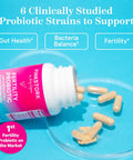 Pink Stork Fertility Support Probiotics for Women with Ashwagandha for Vaginal Health Conception pH Balance Hormone Balance and Gut Flora Fertility Supplements for Women 30 Capsules