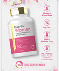 Women S Multivitamin | 365 Tablets | Vitamin And Mineral Supplement | Non-Gmo, Gluten Free | By Carlyle
