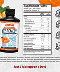 Barlean's Eye Remedy Supplement Tangerine Flavored Fish Oil Liquid with Lutein Astaxanthin and Zeaxanthin 1,000mg Omega 3 EPA DHA Eye Care Supplements 16 oz