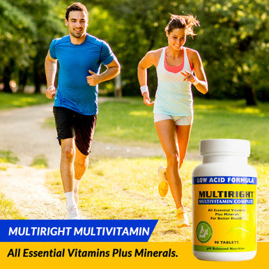 MultiRight Low Acid Multivitamin Complex Vitamins A, C, D3, E, K ÃƒÂ¢Ã¢â€šÂ¬Ã¢â‚¬Å“ 90 Tablets