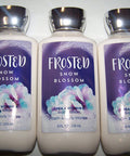 Lot of 3 Bath and Body Works Frosted Snow Blossom Shea and Vitamin E Body Lotion 8 fl oz each