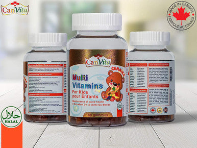 Canvita Kids Multivitamins Gummy Bear 60 All-In-One for your kids,HALAL Certified and Made in Canada