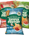 Simply Protein Tortilla Chips Restaurant Style Protein Chips Sea Salt (3Pack) 7g Protein 140 Calories Gluten Vegan Plant Based Protein Snacks Healthy Snacks 3 Bags 4.58oz (130g)