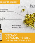 NatureWise Vitamin D3 K2 Supplement to Support Bone Health Vegan K2 D3 Vitamin Supplement with No Artificial Ingredients Vitamin D3 K2 Manufactured in The USA Vitamin K2 D360 Softgels
