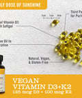Naturewise Vegan Vitamin D3 5000Iu (125 Mcg) + Vitamin K2 (100Mcg )