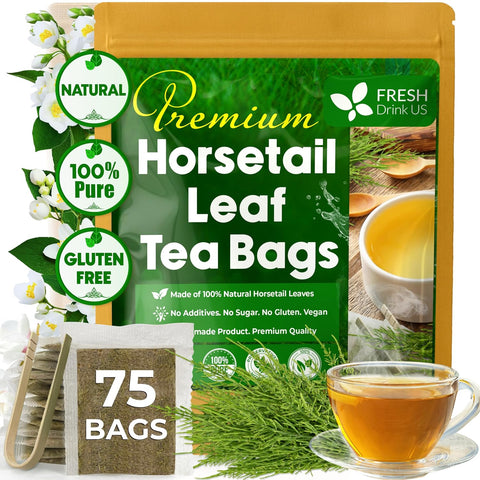 FreshDrinkUS, Premium 120 Mulberry Leaf Tea Bags, 100% Natural & Pure from Mulberry Leaves. Loose Leaf Herbal Tea. Made with Natural Material Tea Bags. No Sugar, No Caffeine, No Gluten, Vegan.