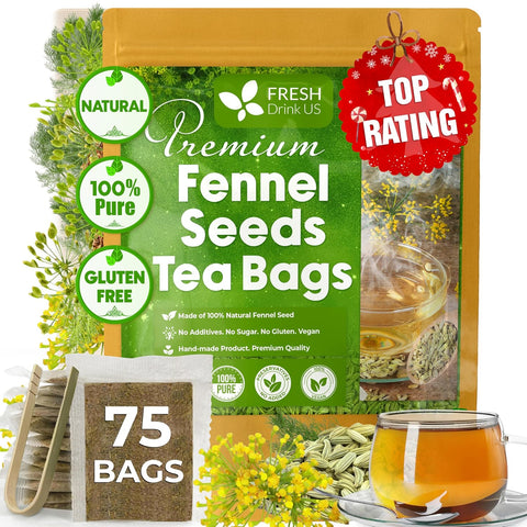 FreshDrinkUS, Premium 120 Mulberry Leaf Tea Bags, 100% Natural & Pure from Mulberry Leaves. Loose Leaf Herbal Tea. Made with Natural Material Tea Bags. No Sugar, No Caffeine, No Gluten, Vegan.