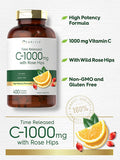 Carlyle Vitamin C 1000mg with Rose Hips | 400 Caplets | Vegetarian | Non-GMO & Gluten Free Supplement