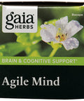 Gaia Herbs Agile Mind - Brain & Cognitive Support Herbal Supplements - with Organic Turmeric Root, Bacopa, Black , and Ginkgo Biloba - 60 Vegan Liquid Phyto-Capsules (30-Day Supply)