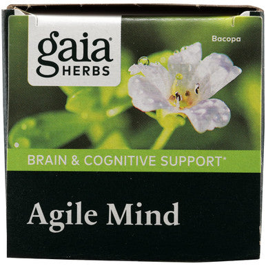 Gaia Herbs Agile Mind - Brain & Cognitive Support Herbal Supplements - with Organic Turmeric Root, Bacopa, Black , and Ginkgo Biloba - 60 Vegan Liquid Phyto-Capsules (30-Day Supply)
